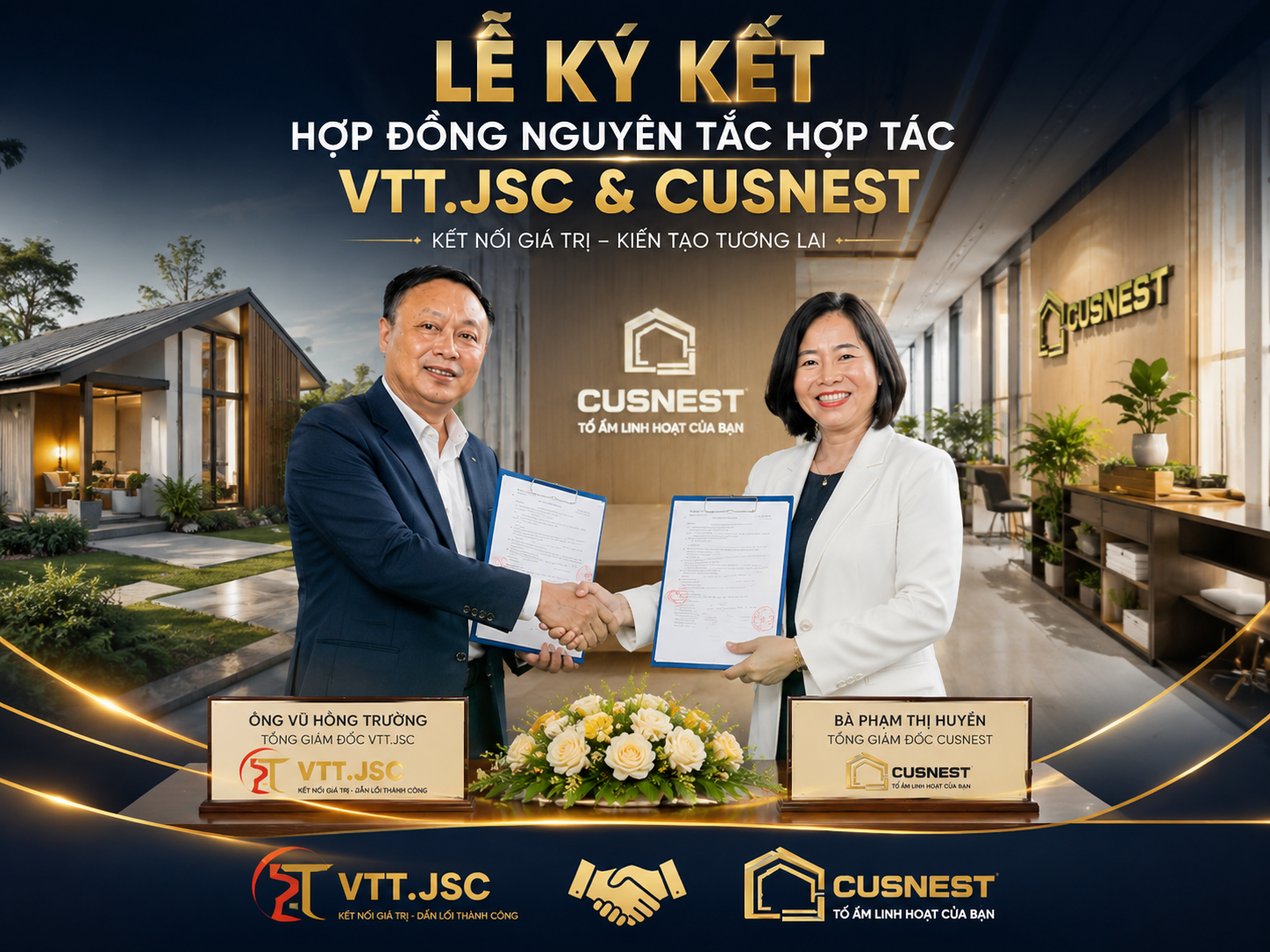 KÝ KẾT HỢP ĐỒNG NGUYÊN TẮC HỢP TÁC GIỮA VTT.JSC VÀ CUSNEST
